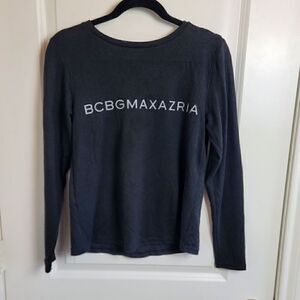BCBGMAXAZRIA Logo Long Sleeve Top